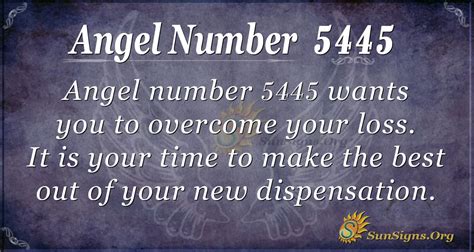 Angel Number 5445 Meaning: Overcome Your Loss .